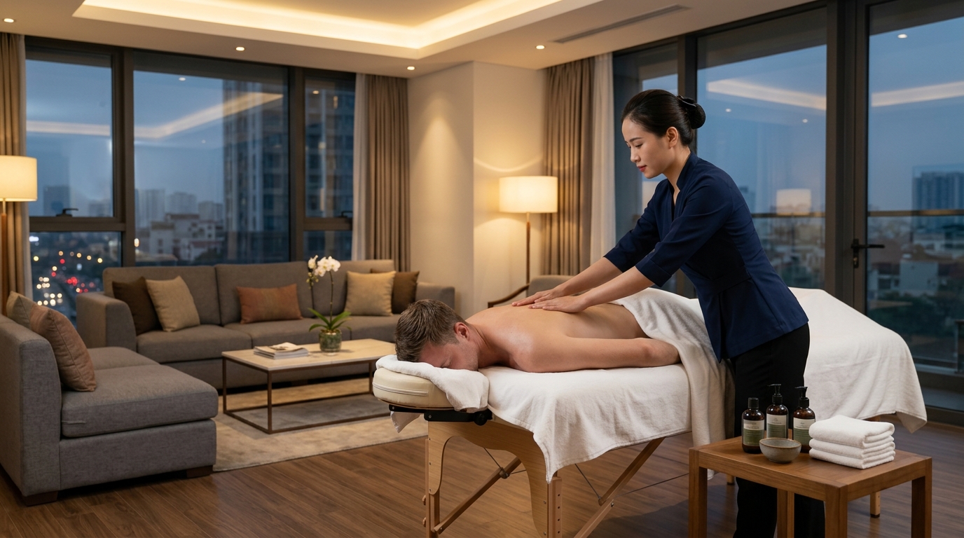 on demand oil massage at apartment Hai Ba Trung